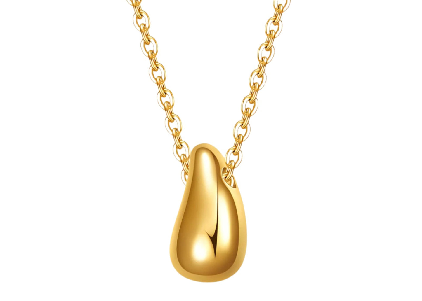 Necklace, 18K Gold Plated Steel