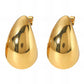 Teardrops Earrings, 18K Gold Plated Steel