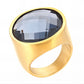 Ring, 18K Gold Plated Steel