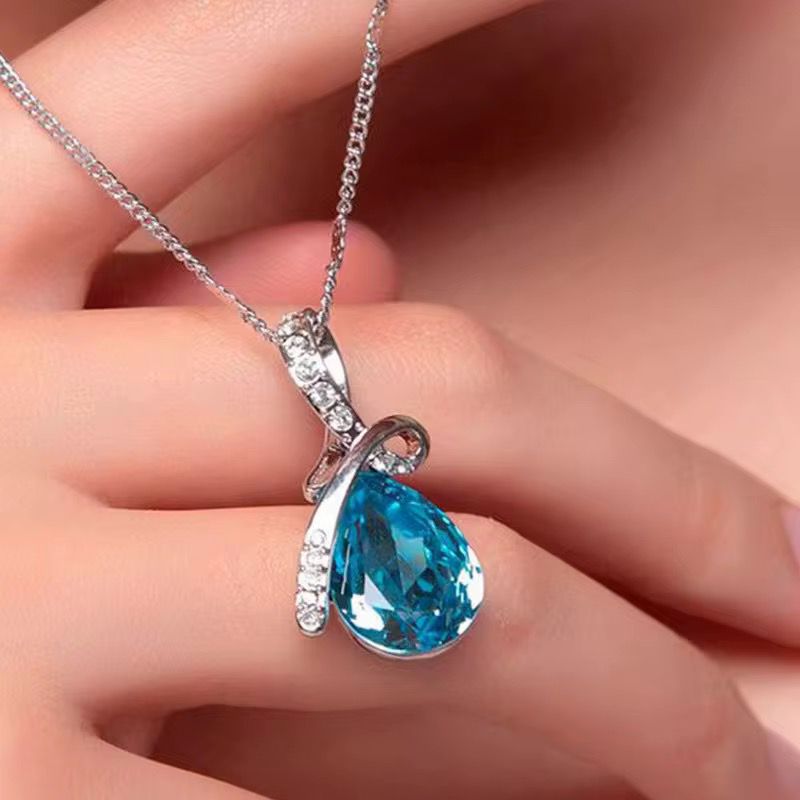 Blue Zircon stone chain only