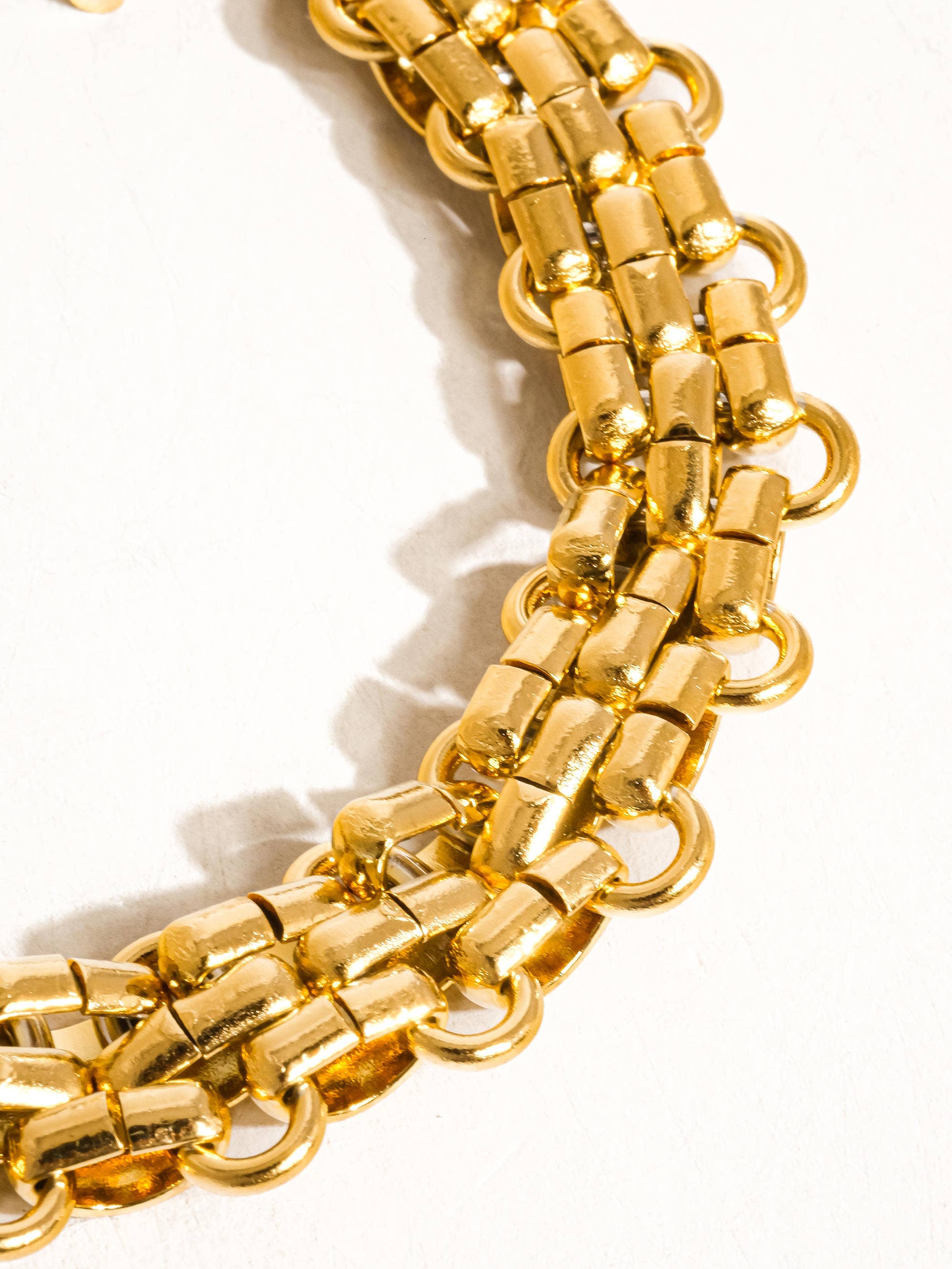 Donni 18K Gold Non-Tarnish Bold Weave Bracelet: Yellow Gold