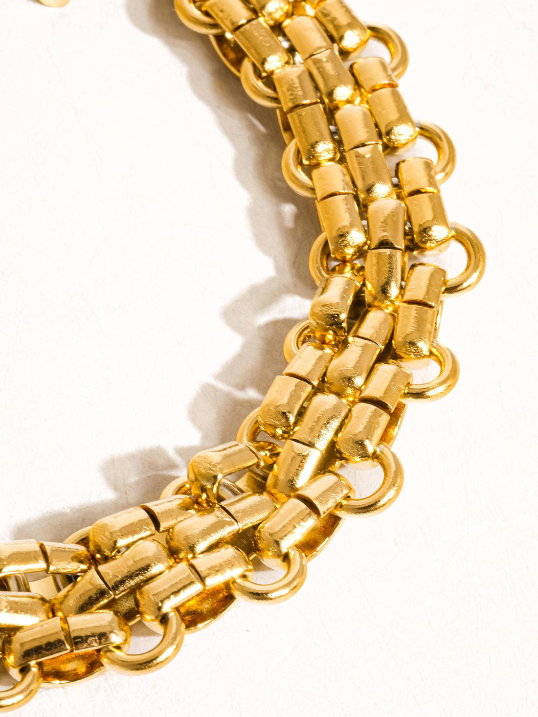 Donni 18K Gold Non-Tarnish Bold Weave Bracelet: Yellow Gold